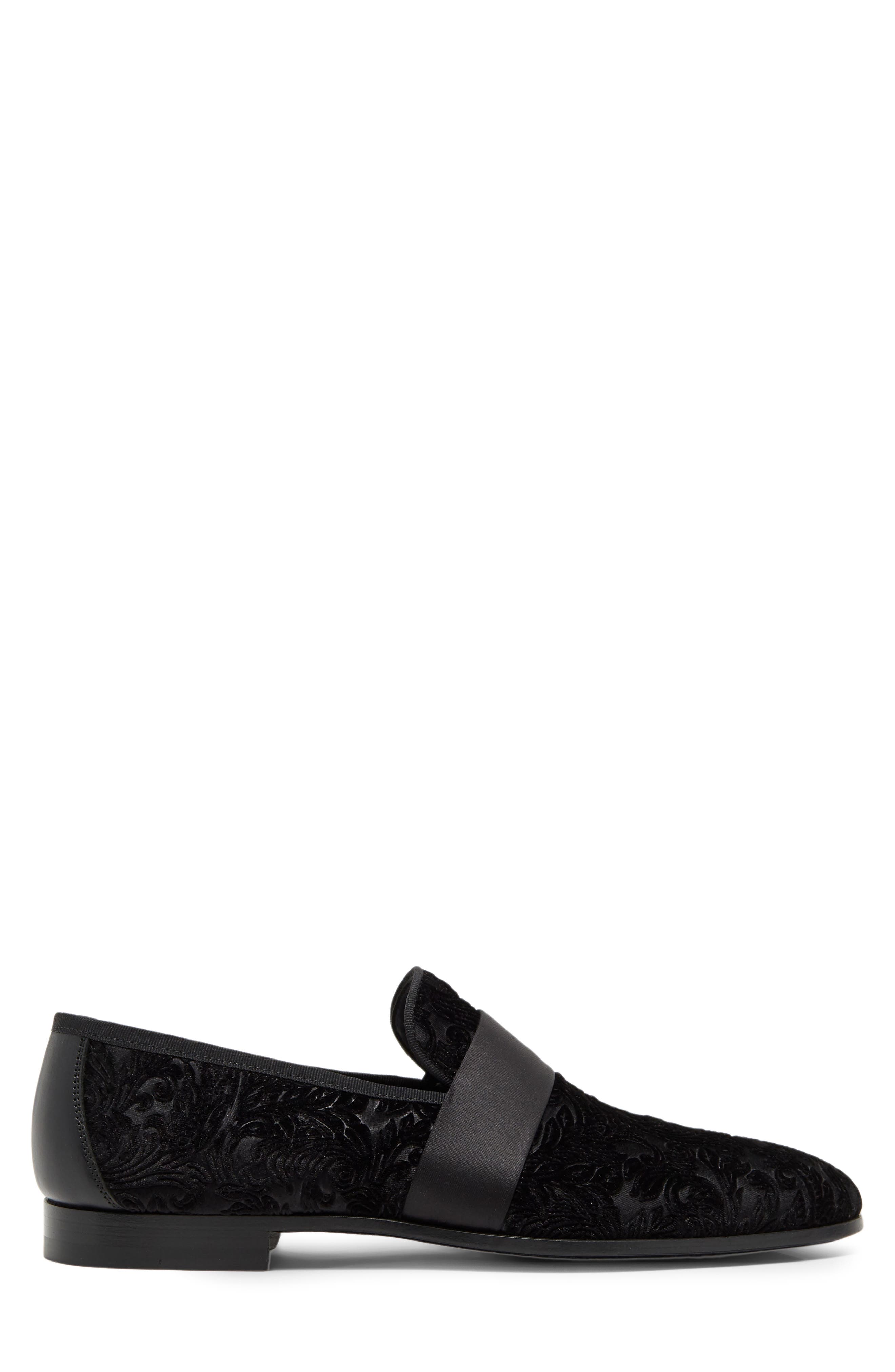 Magnanni Patterned Suede & Leather Loafer, Alternate, color, 