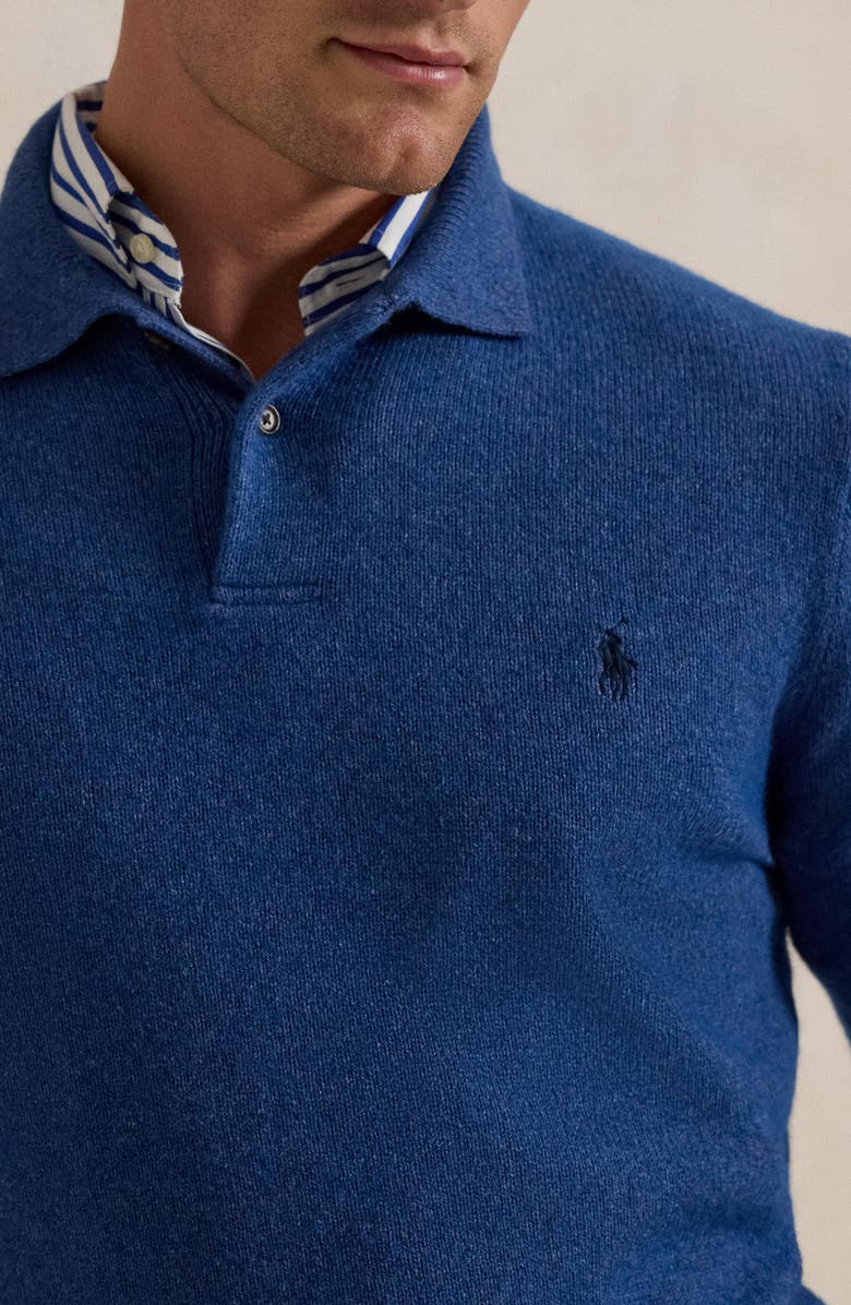 Polo Ralph Lauren Long Sleeve Wool & Cotton Polo Sweater, Alternate, color, 