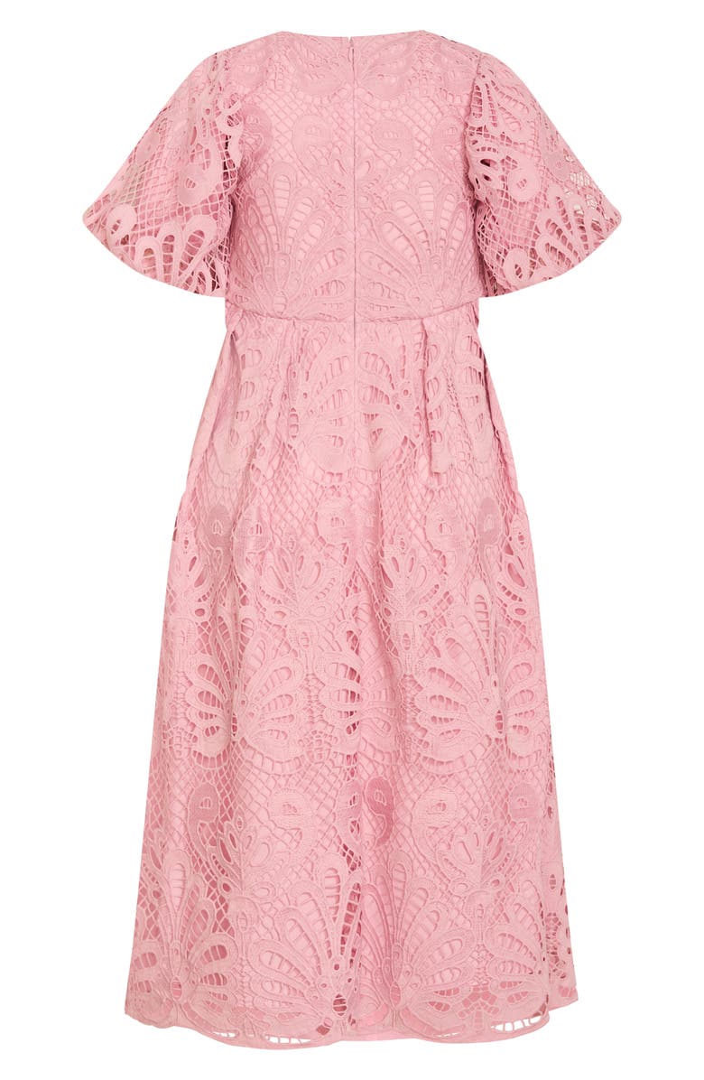 City Chic Kylee Lace Maxi Dress, Alternate, color, Soft Rose