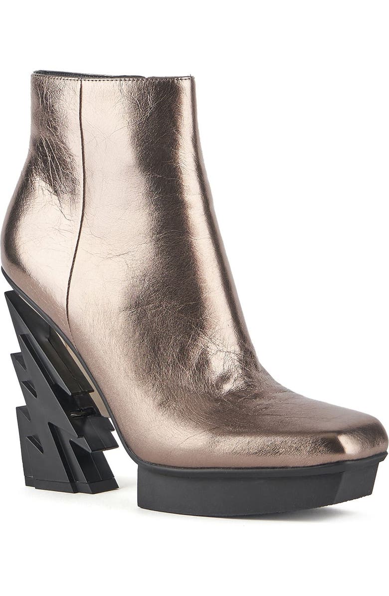 United Nude Glam Square Boot, Alternate, color, Gun Metal