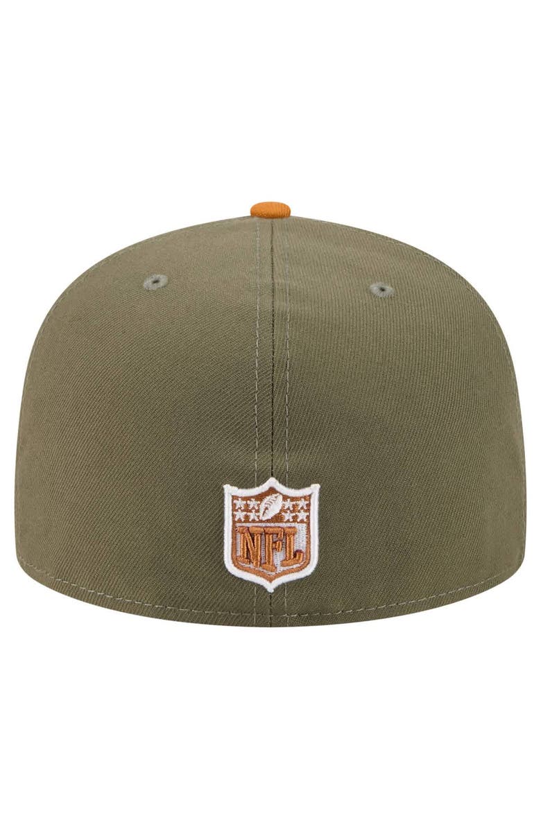 New Era Men's New Era  Olive/Brown Kansas City Chiefs Color Pack A-Frame 59FIFTY Fitted Hat, Alternate, color, Olive