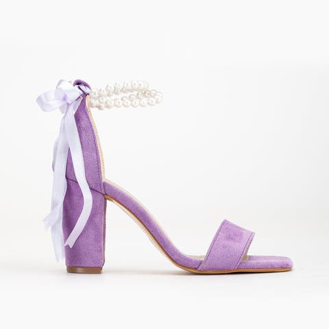 Melissa Block Heels Sandals with Pearls