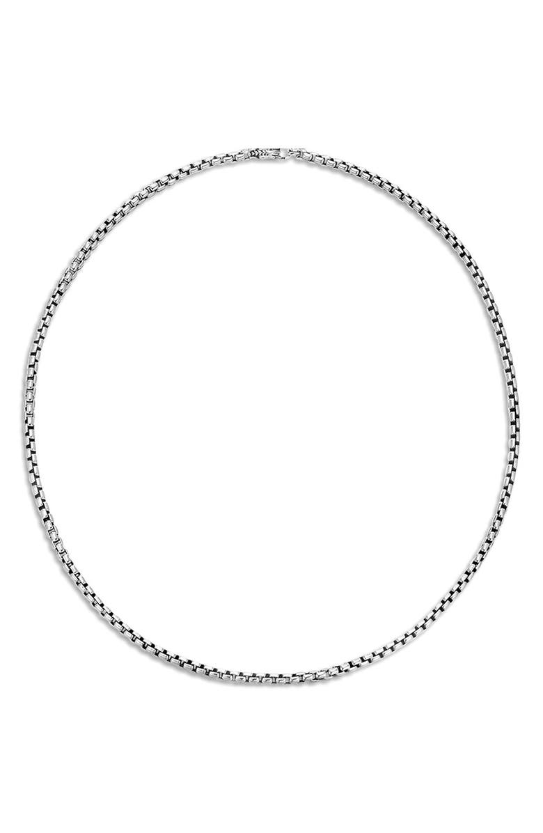 John Hardy 'Legends' Box Chain Necklace, Main, color, Silver