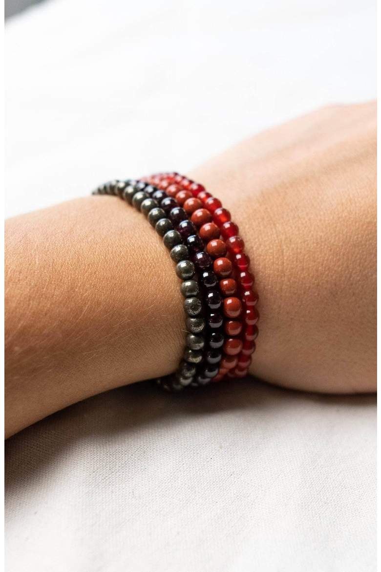 Aries Bracelet Set, Alternate, color, Black / Red