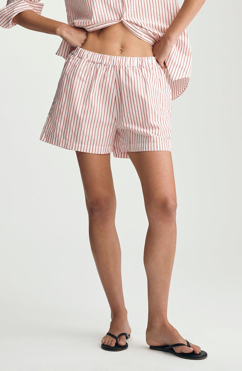 Mavi Jeans Stripe Shorts, Main, color, Red Striped