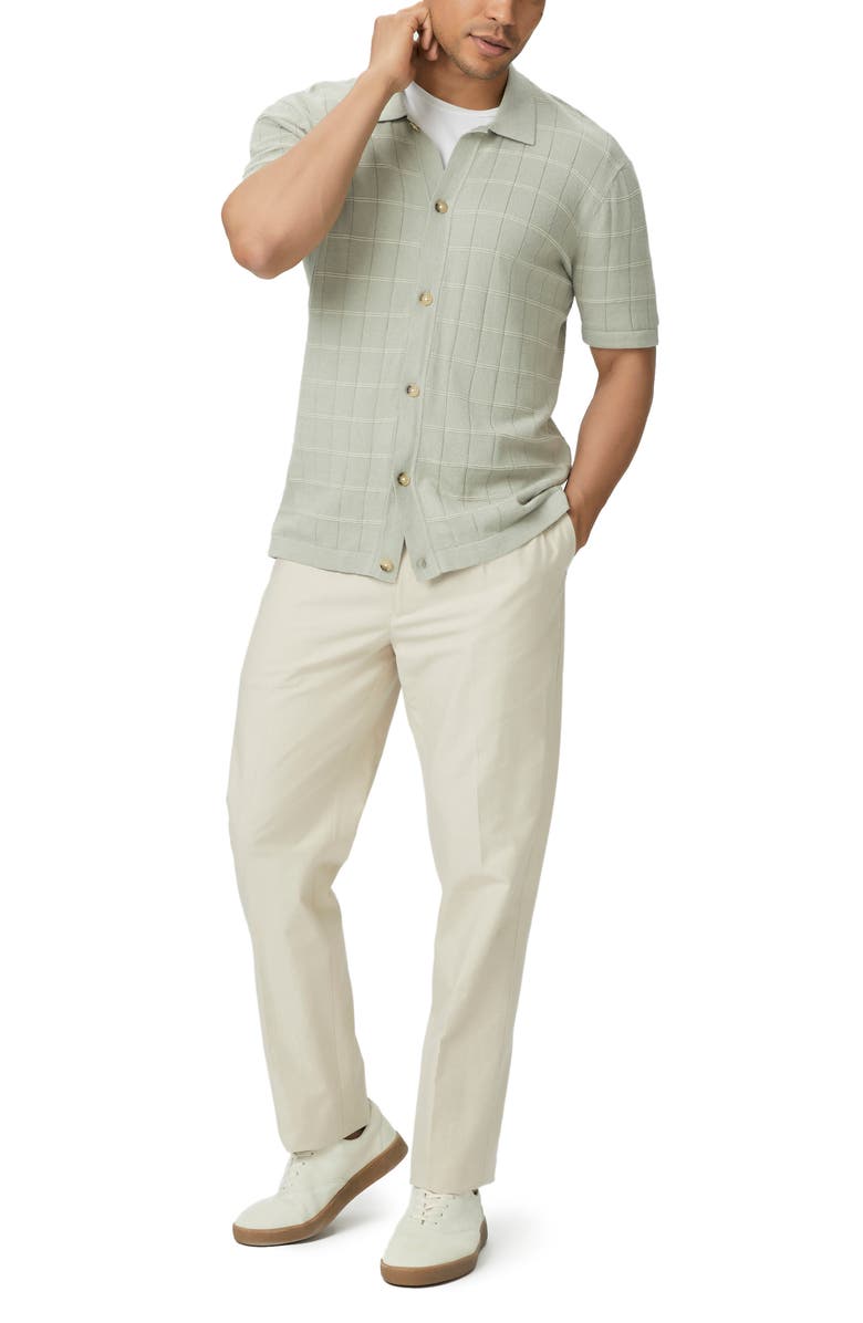 PAIGE Mendez Knit Short Sleeve Button-Up Shirt, Alternate, color, 