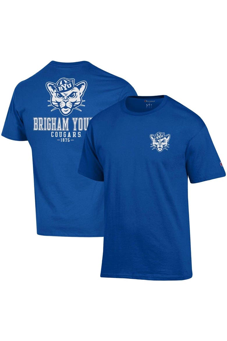 Men's Champion Royal BYU Cougars Stack 2-Hit T-Shirt, Main, color, Royal