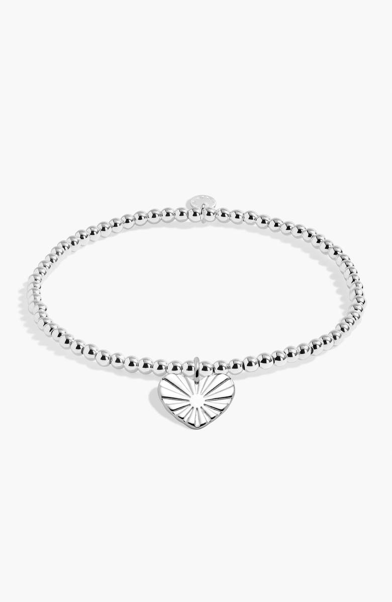 A Littles & Co A Little 'She Believed She Could So She Did' Bracelet, Main, color, Metallic Silver