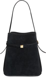 TOTEME Belted Suede Bucket Bag