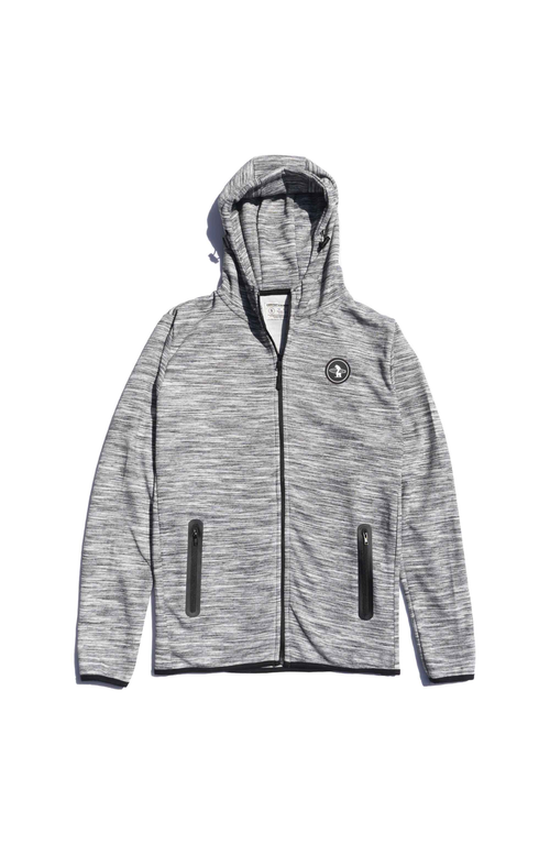 Everyday California Palisade Zip Up Jacket In White Fleck