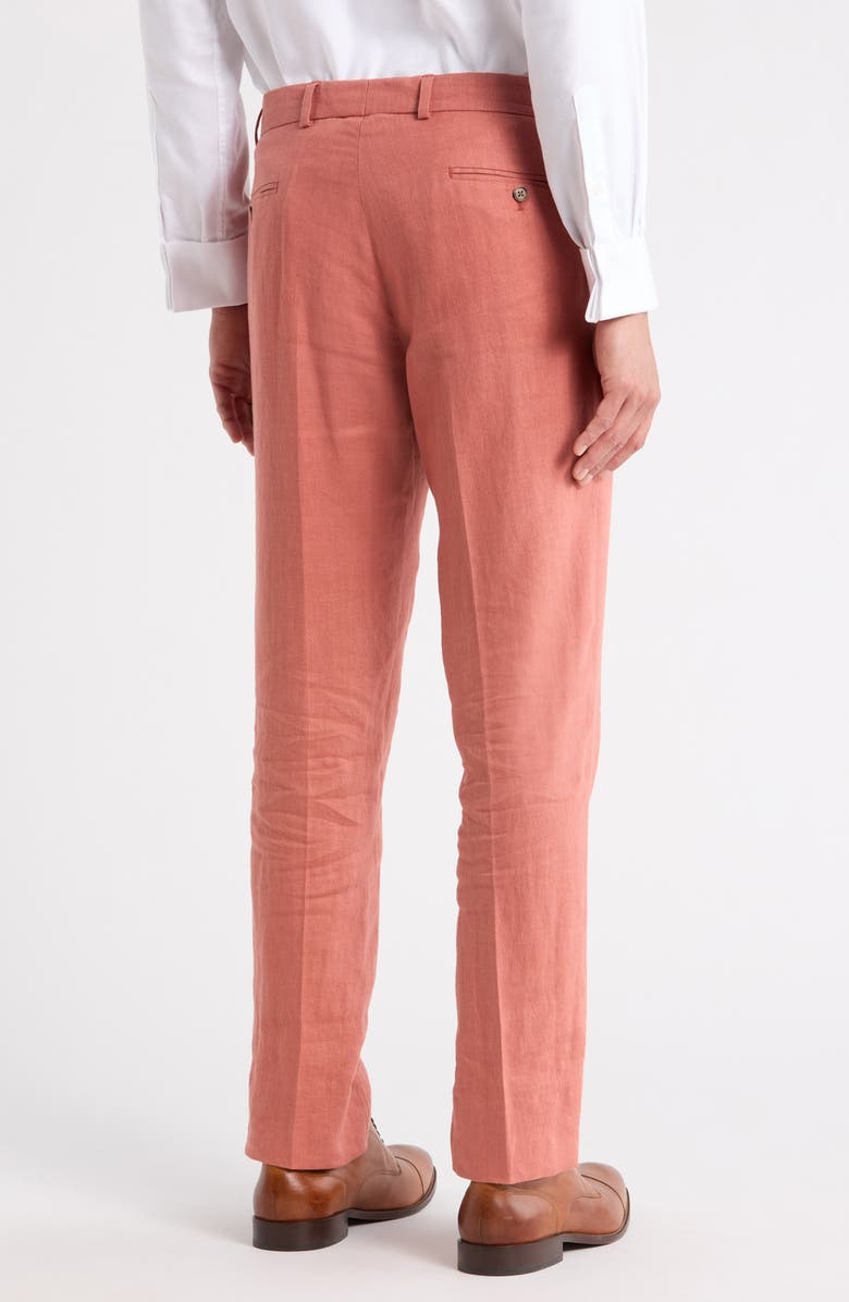 Brooks Brothers Linen Pants, Alternate, color, Canyon Rose