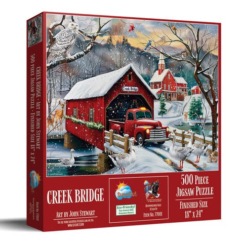 Creek Bridge 500 piece Jigsaw Puzzle for Adults