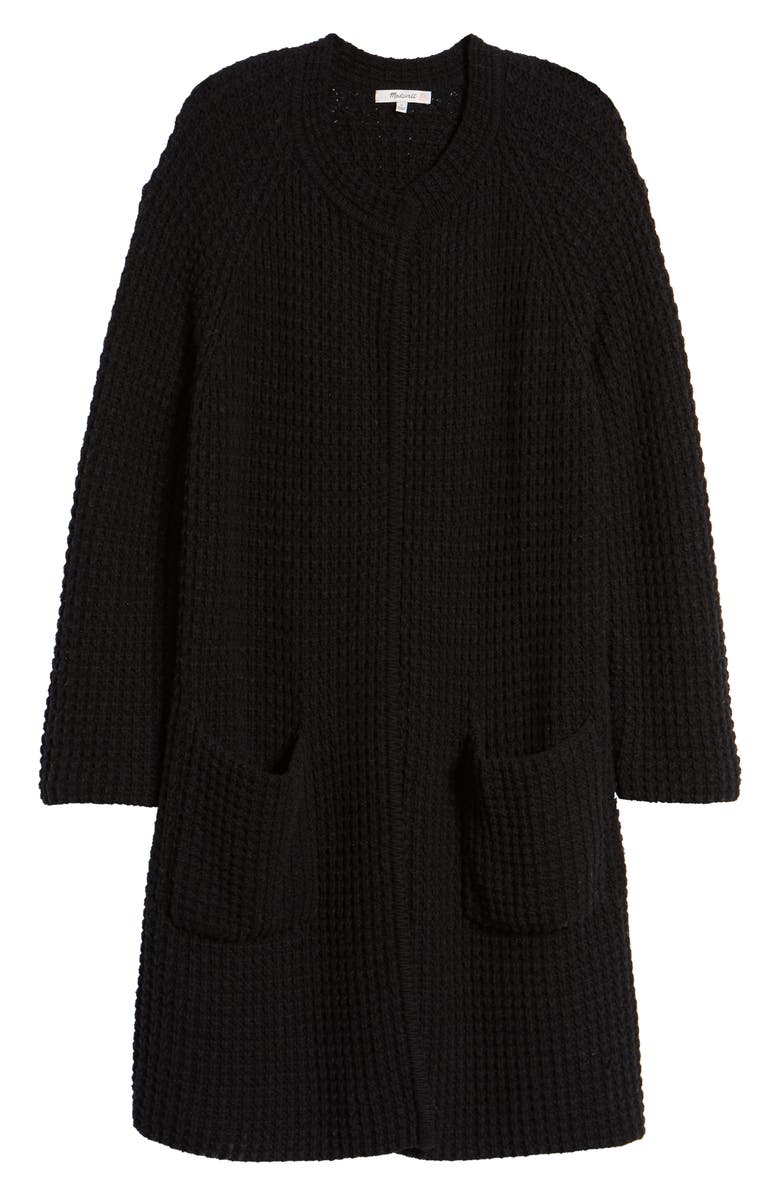 Madewell Waffle Stitch Sweater Jacket, Alternate, color, 