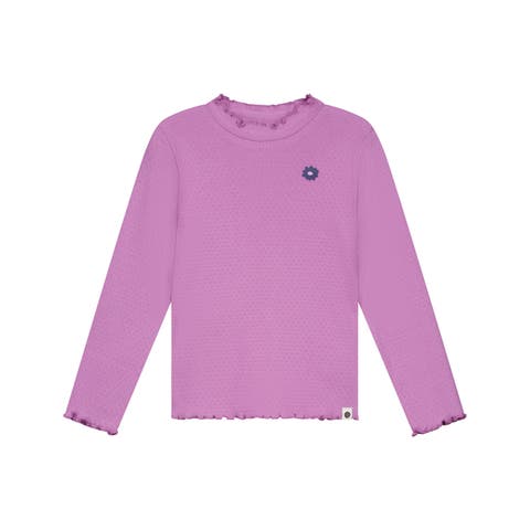 Ribbed Mock Neck Long Sleeve Shirt