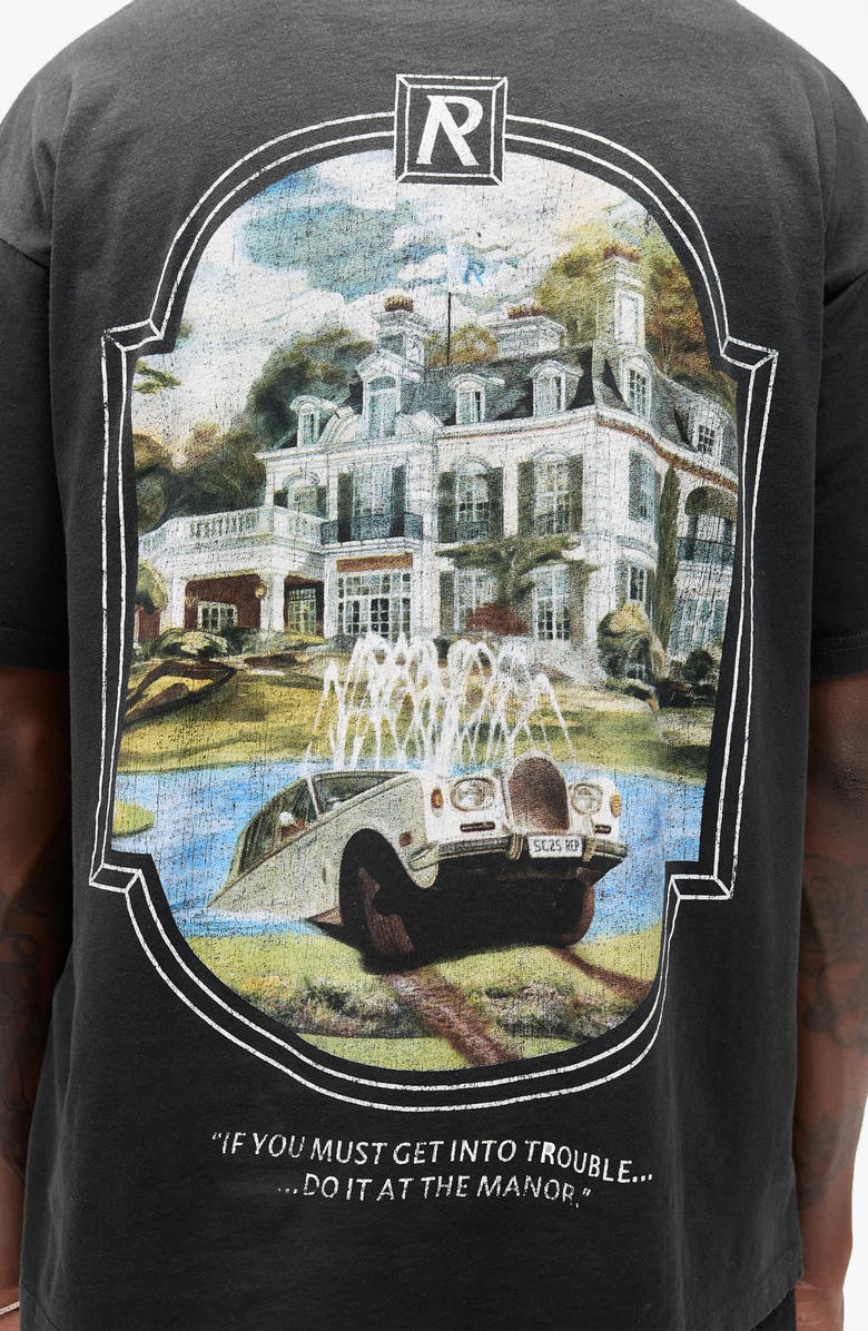 Represent Revere Manor Graphic T-Shirt, Alternate, color, Stained Black