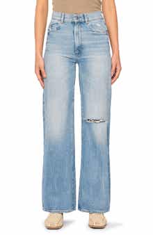 Hepburn Ripped High Waist Wide Leg Jeans