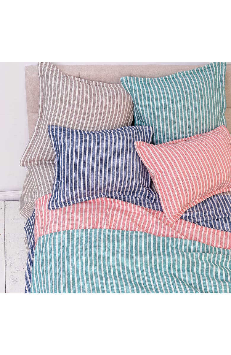 carol & frank 50" x 60" Bengal Stripe Throw, Alternate, color, Blue