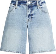 CITY BLUES Dover Relaxed Mid Thigh Denim Shorts