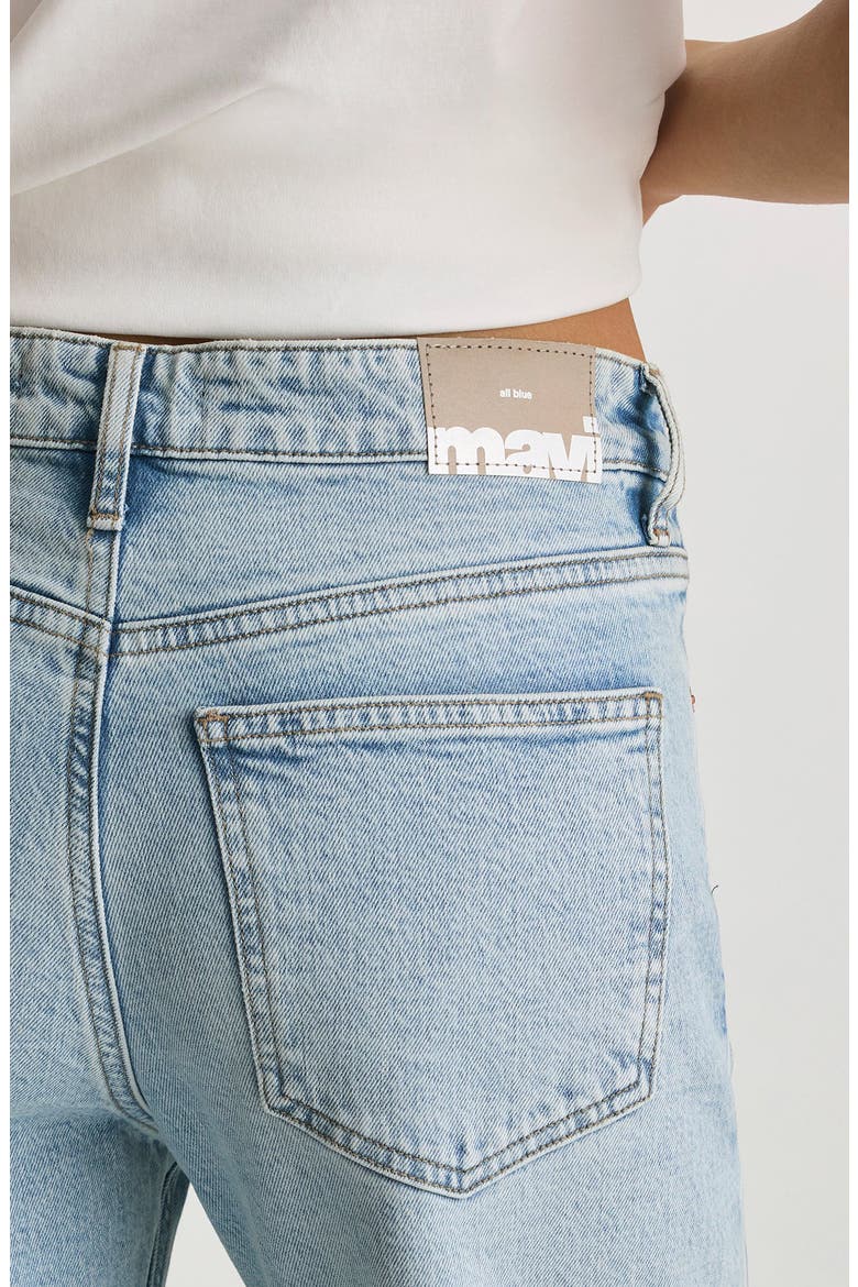 Taylor High Waist Relaxed Straight Leg Jeans, Alternate, color, LIGHT BRUSHED CLASSIC BLUE