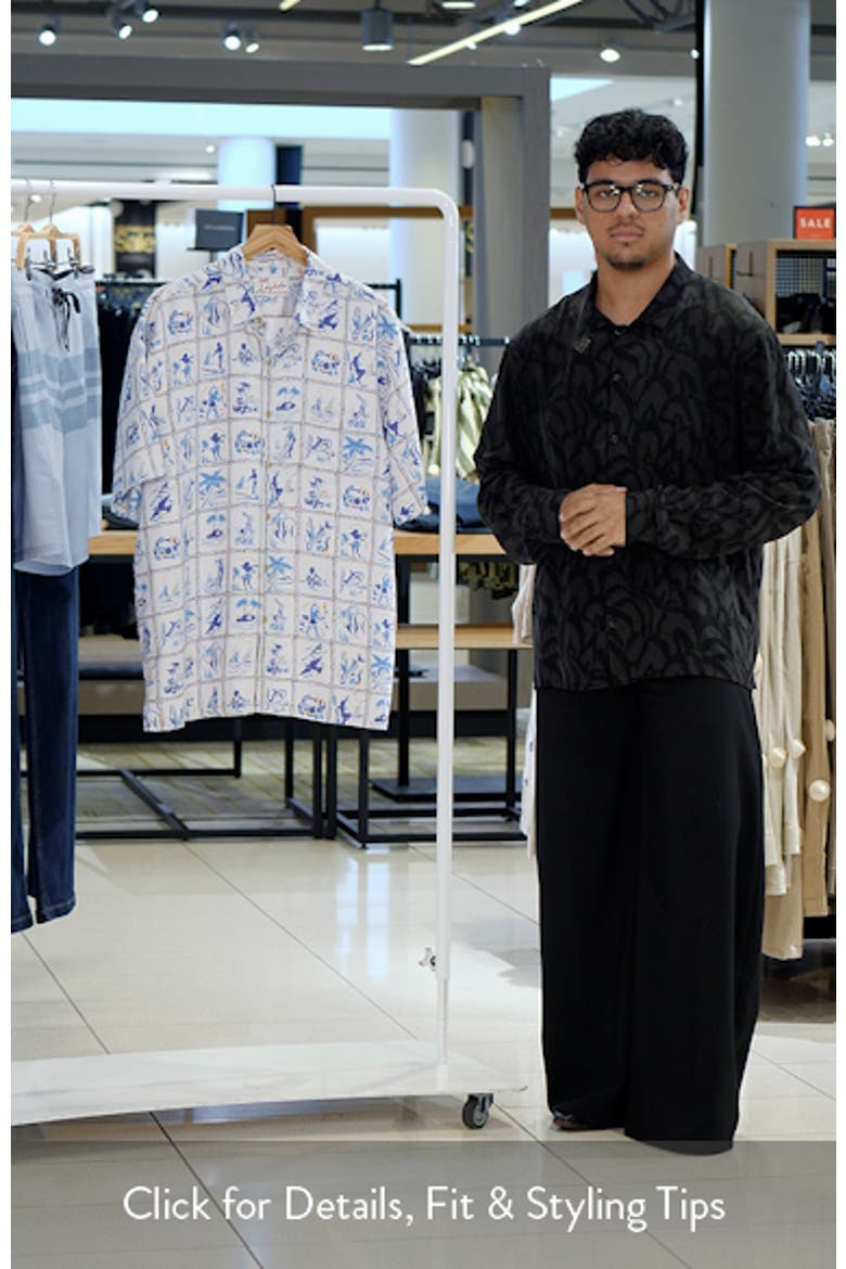 Island Scenes Short Sleeve Button-Up Shirt video