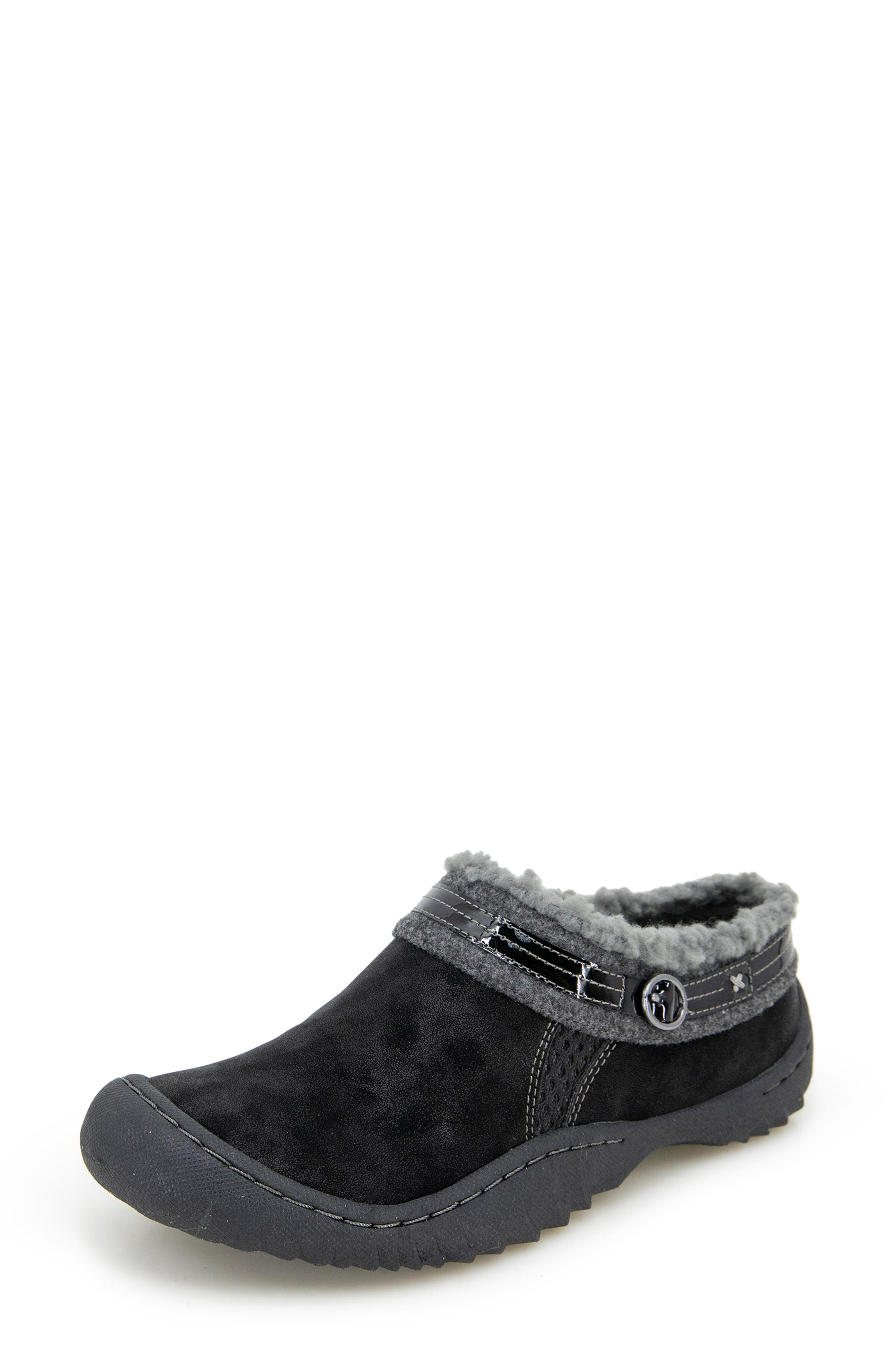 JBU Ginger Faux Fur Lined Clog, Alternate, color, Black
