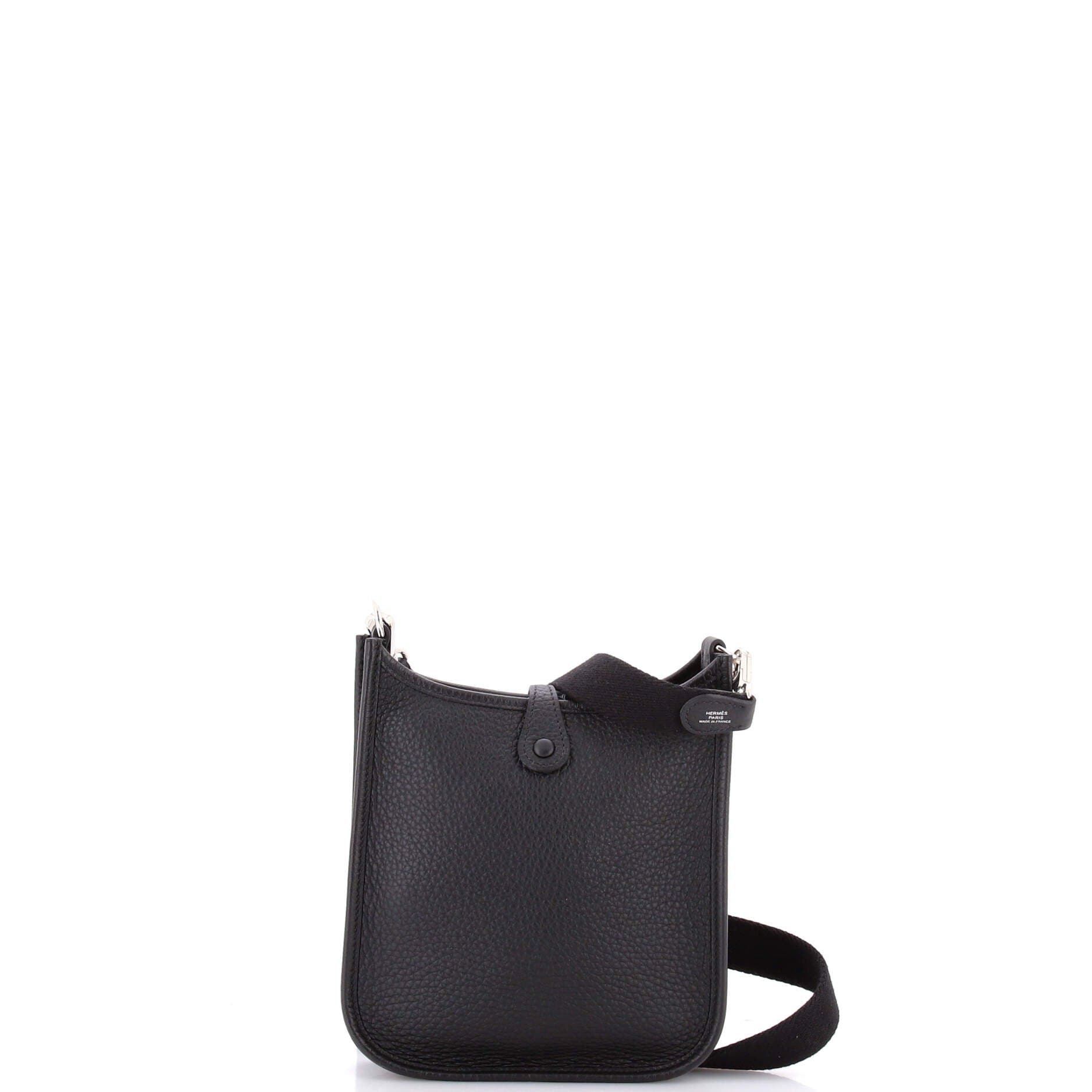 Pre-Owned Hermes Evelyne Bag Gen III Clemence TPM, Alternate, color, Noir