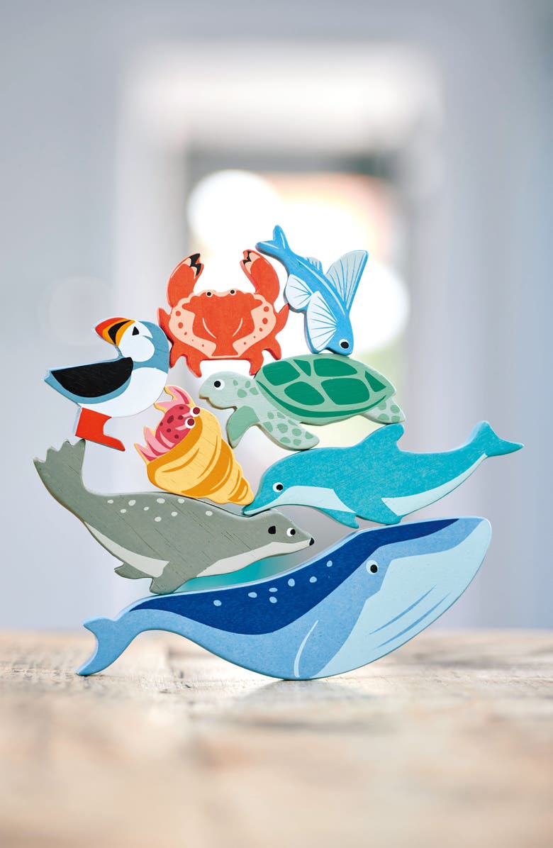 Tender Leaf Toys Coastal Creatures Wooden Playset, Alternate, color, Multi