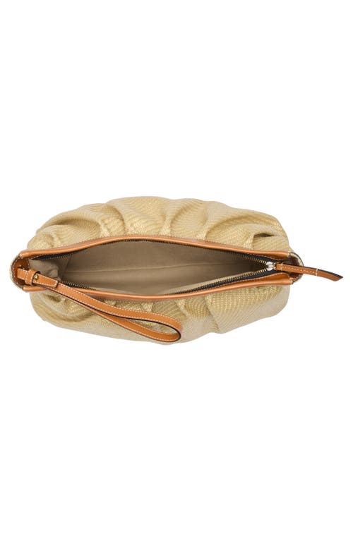 Isabel Marant Luz Woven Clutch In Brown