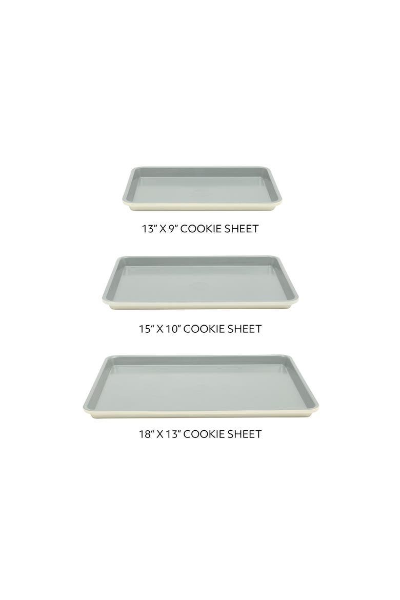 Bake Sale 3-Piece Nonstick Carbon Steel Cookie Sheet Set, Alternate, color, Linen/Grey