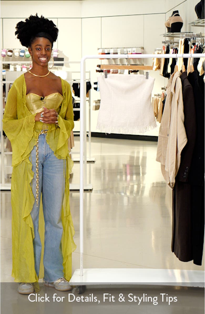 Lorene Strapless Tweed Top, sales video thumbnail