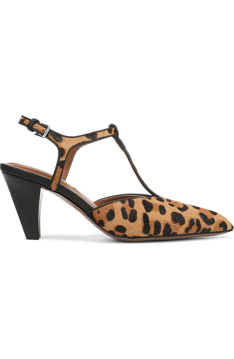 Franco Sarto Ovett Pointed Toe T-Strap Pump, Alternate, color, Camel Tan