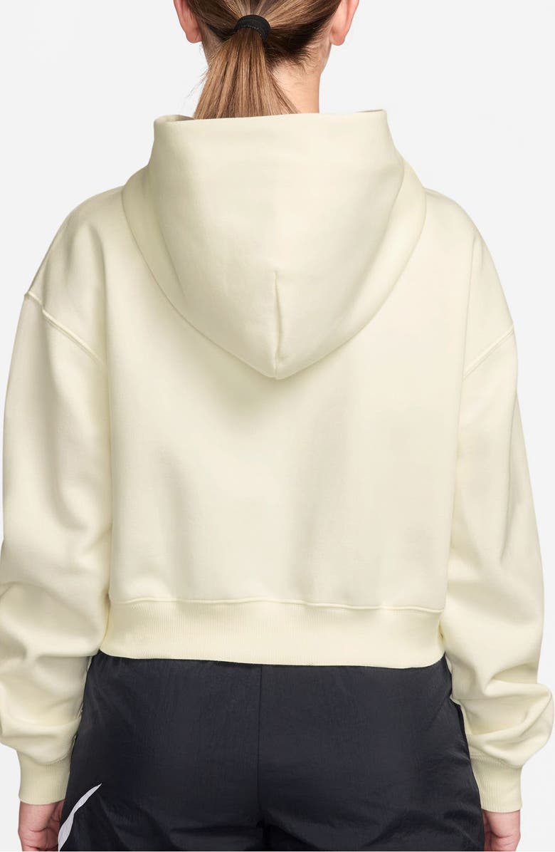 Nike Sportswear Phoenix Fleece Crop Sweatshirt, Alternate, color, Sail/ Black