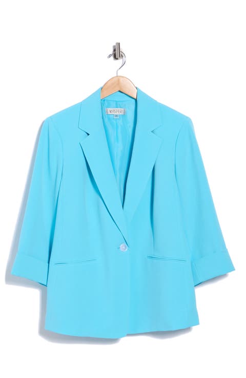 Solid Woven Blazer