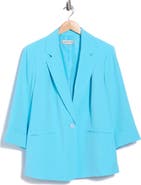 KASPER Solid Woven Blazer
