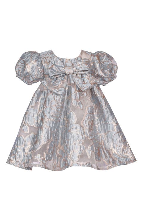 Floral Metallic Jacquard Party Dress (Baby)