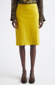 FERRAGAMO Nubuck Pencil Skirt