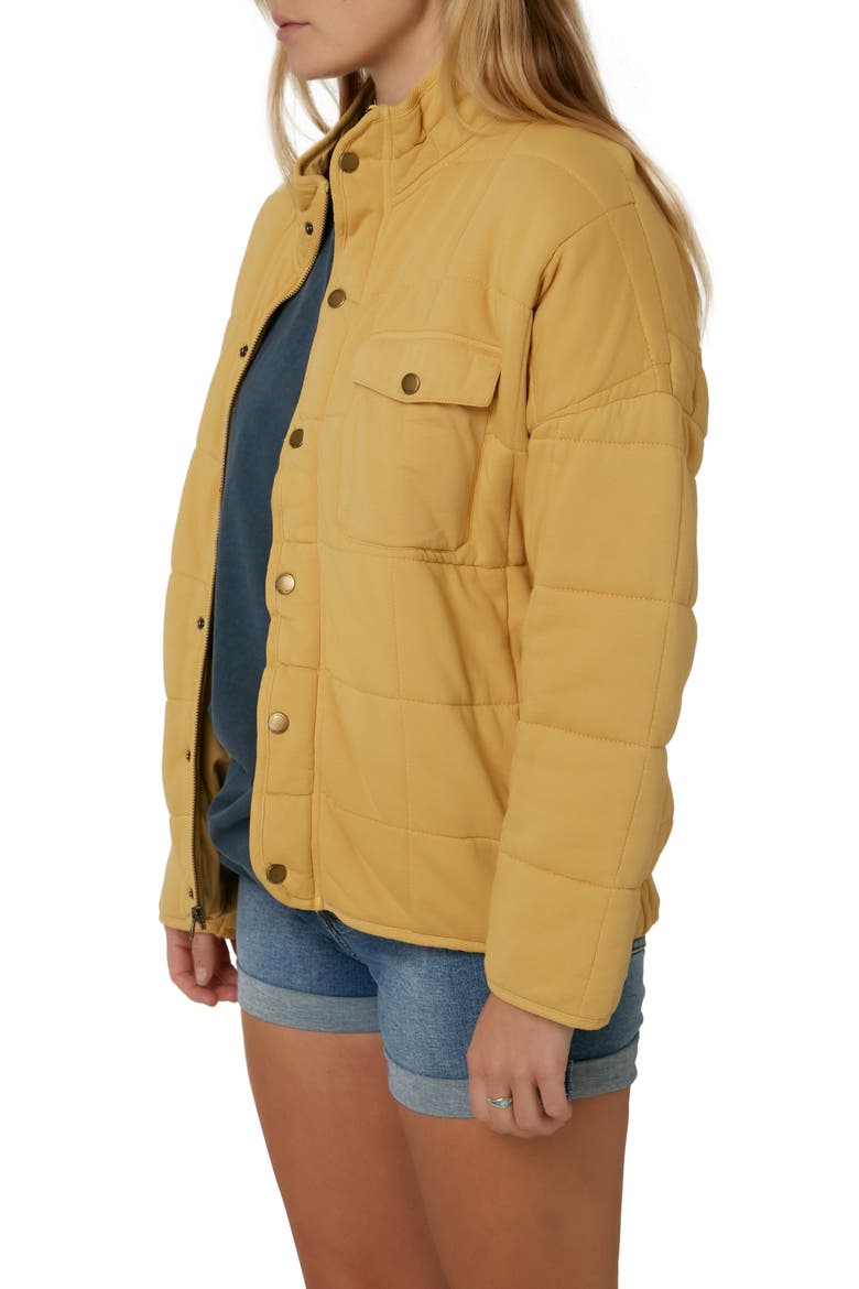 Mable Knit Quilted Jacket, Alternate, color, MIMOSA