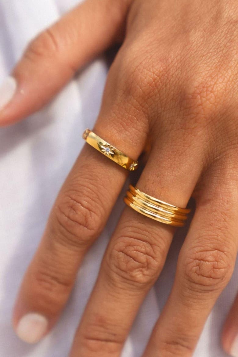 Sparkling Band Ring, Alternate, color, Gold