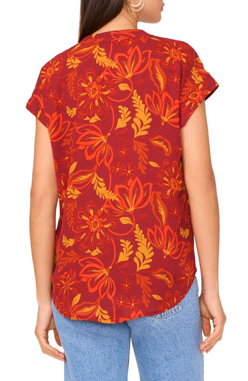 Vince Camuto V Neck Front Placket Blouse