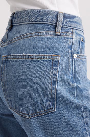 The Lax Frayed High Waist Flare Jeans