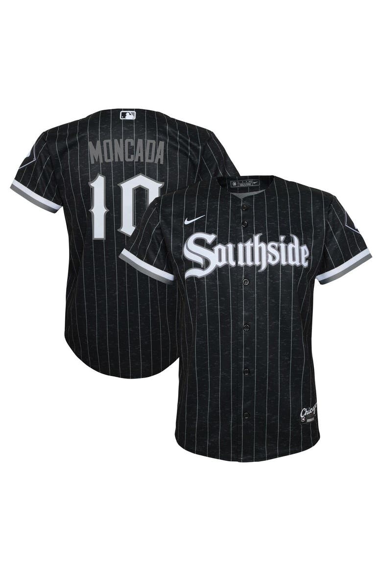 Youth Nike Yoan Moncada Black Chicago White Sox City Connect Replica Player Jersey, Main, color, Black