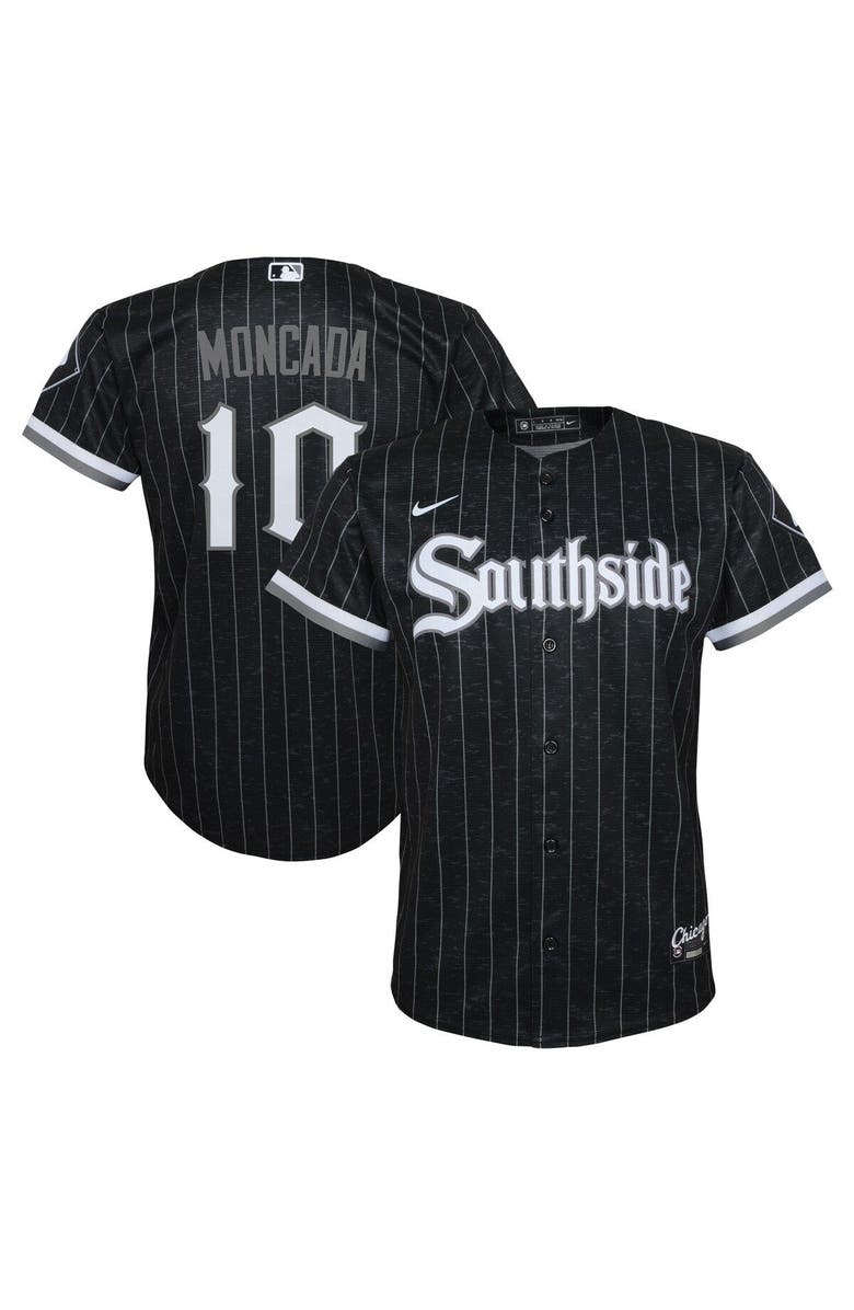 Nike Youth Nike Yoan Moncada Black Chicago White Sox City Connect Replica Player Jersey, Main, color,