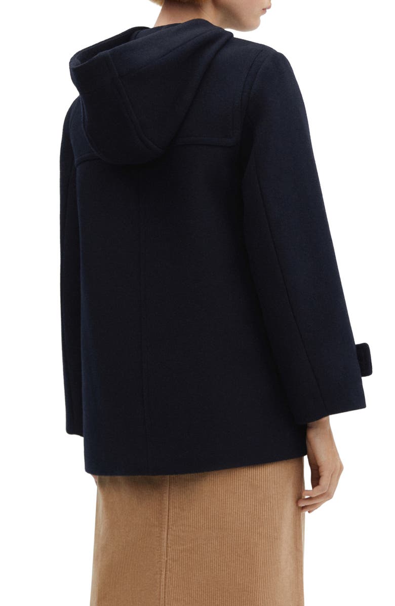 MANGO Hooded Wool Blend Coat, Alternate, color,