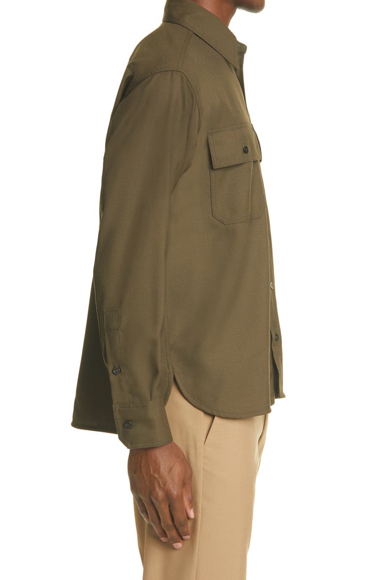 Marni '50s Fresco Wool Shirt, Alternate, color,