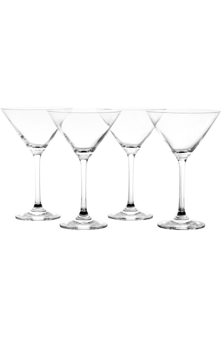 MARTHA STEWART 4 Piece 10oz Martini Glass Set, Main, color, Clear
