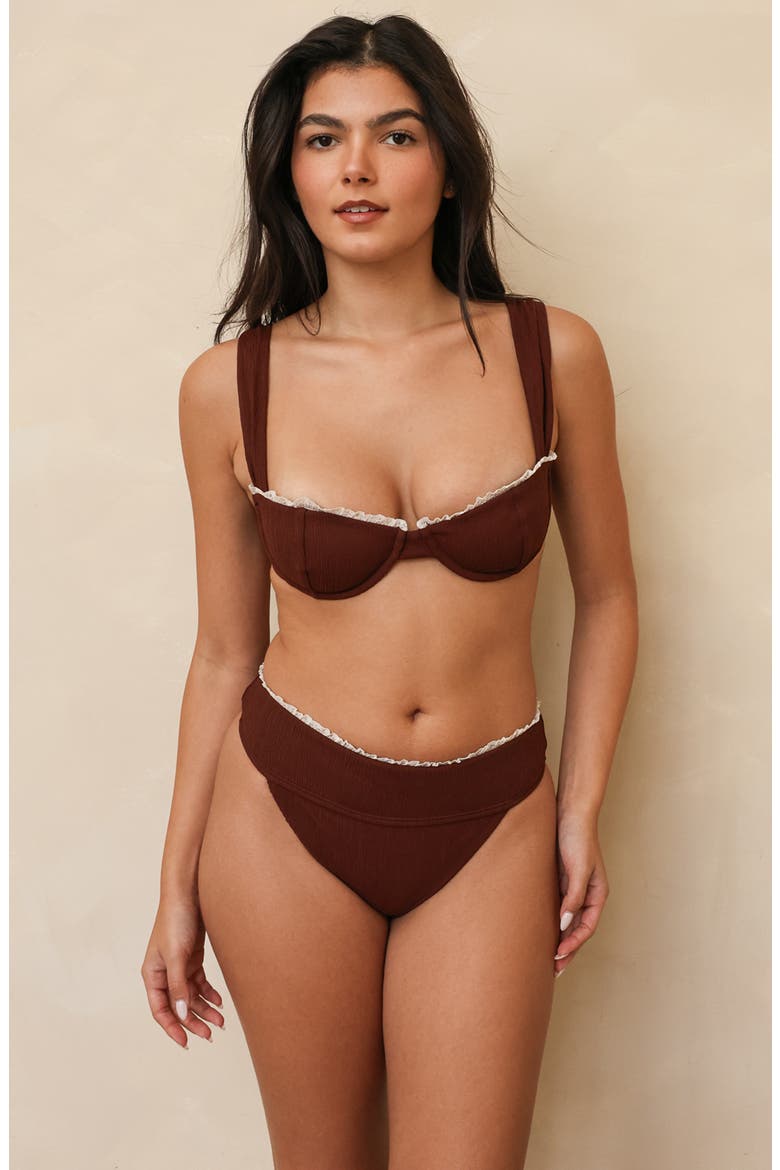 Athena Underwire Bikini Top, Alternate, color, Terra