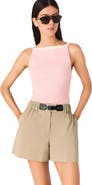 maje High straight-neck top