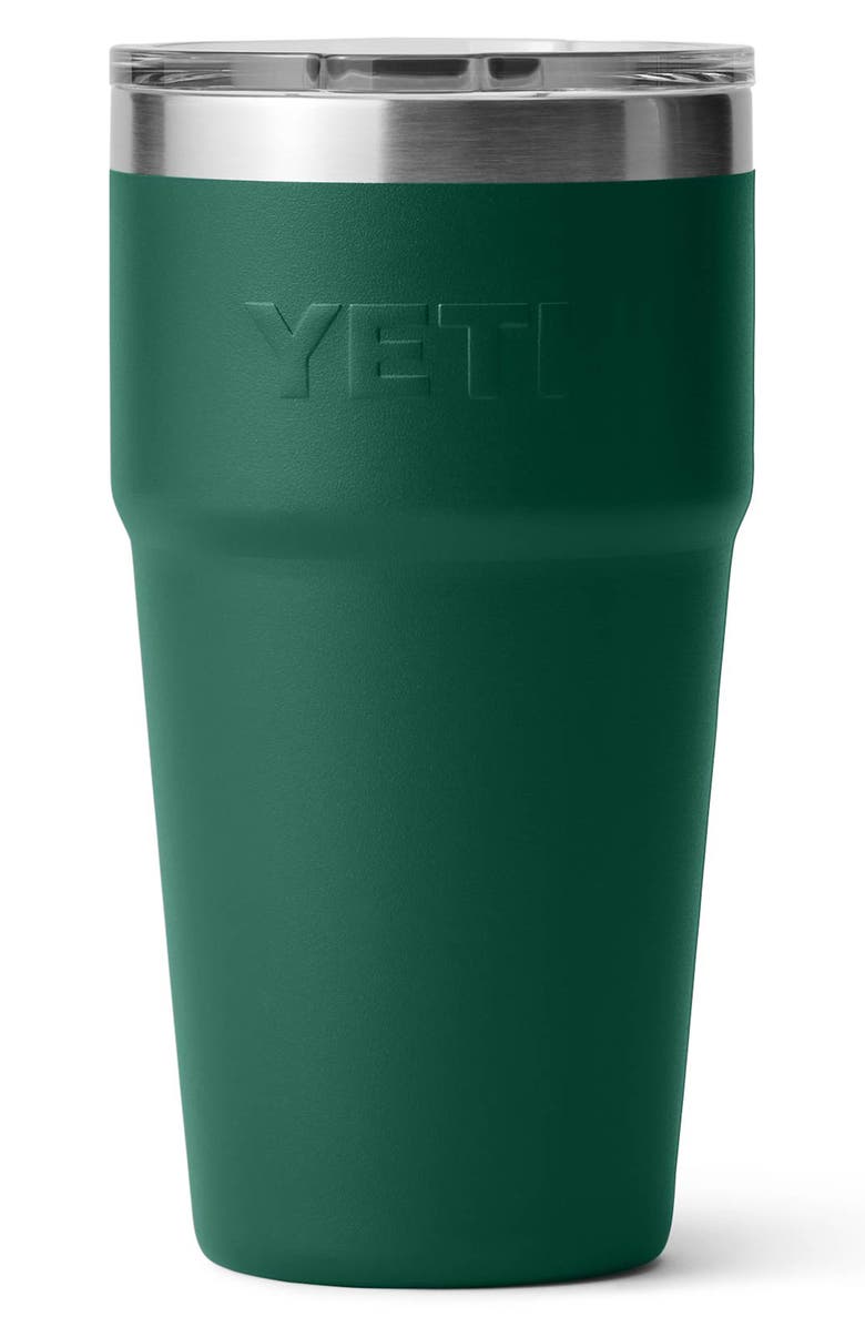 YETI Rambler 20-Ounce Stackable Cup, Alternate, color, Black Forest Green