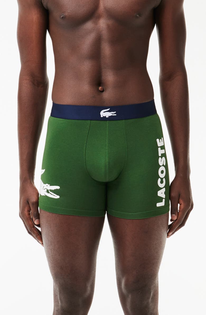 Lacoste Iconic 3-Pack Boxer Briefs, Alternate, color, 