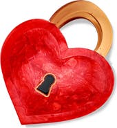 Solar Eclipse Padlock Heart Claw Clip